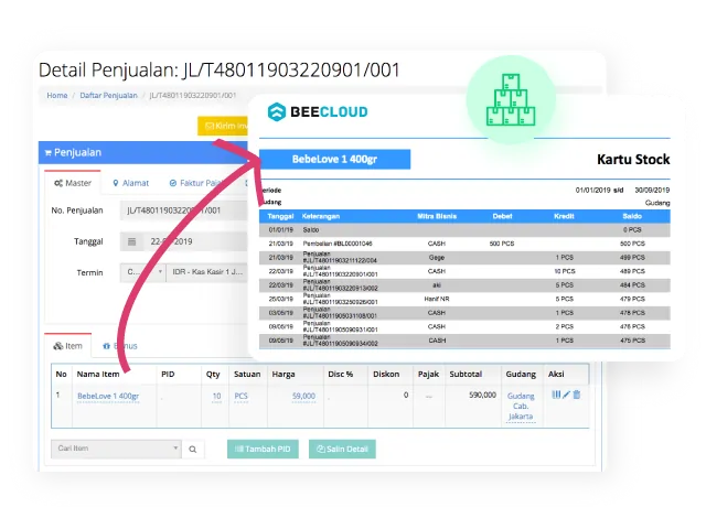 gambar software akuntansi online penjualan otomatis potong stok