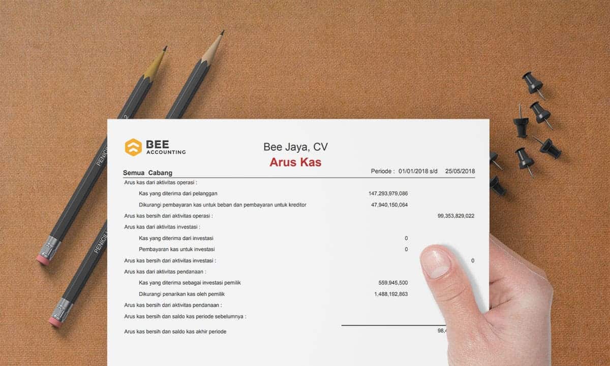 beeaccounting software akuntansi laporan arus kas