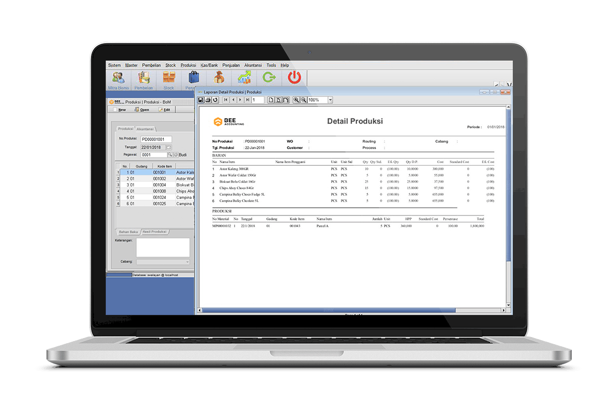 Software Akuntansi Gratis Produksi Bahan Baku