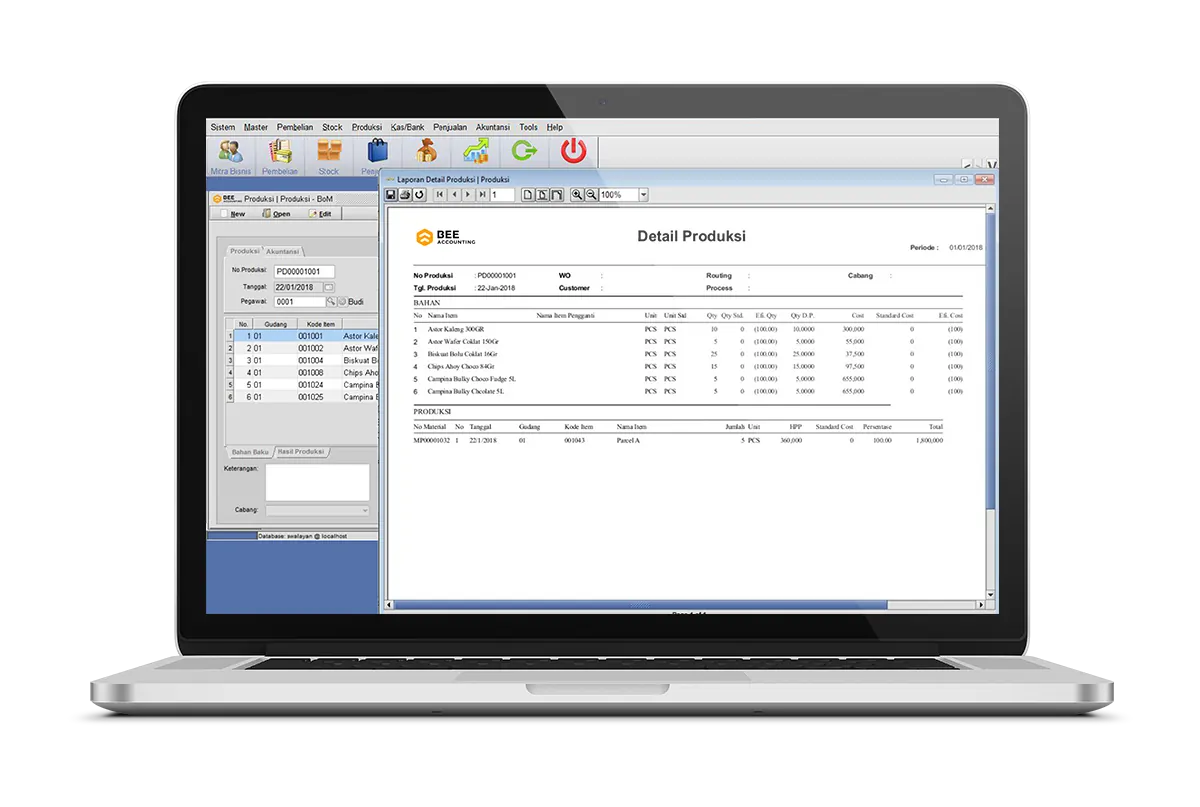 Software Akuntansi Gratis Produksi Bahan Baku