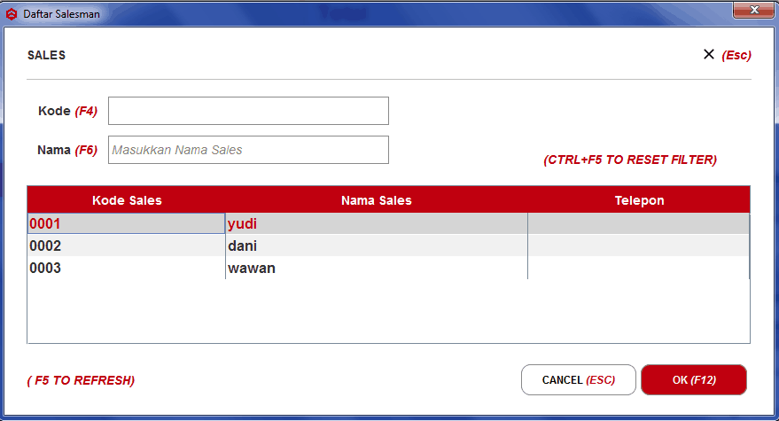 Input Sales Pada Beepos