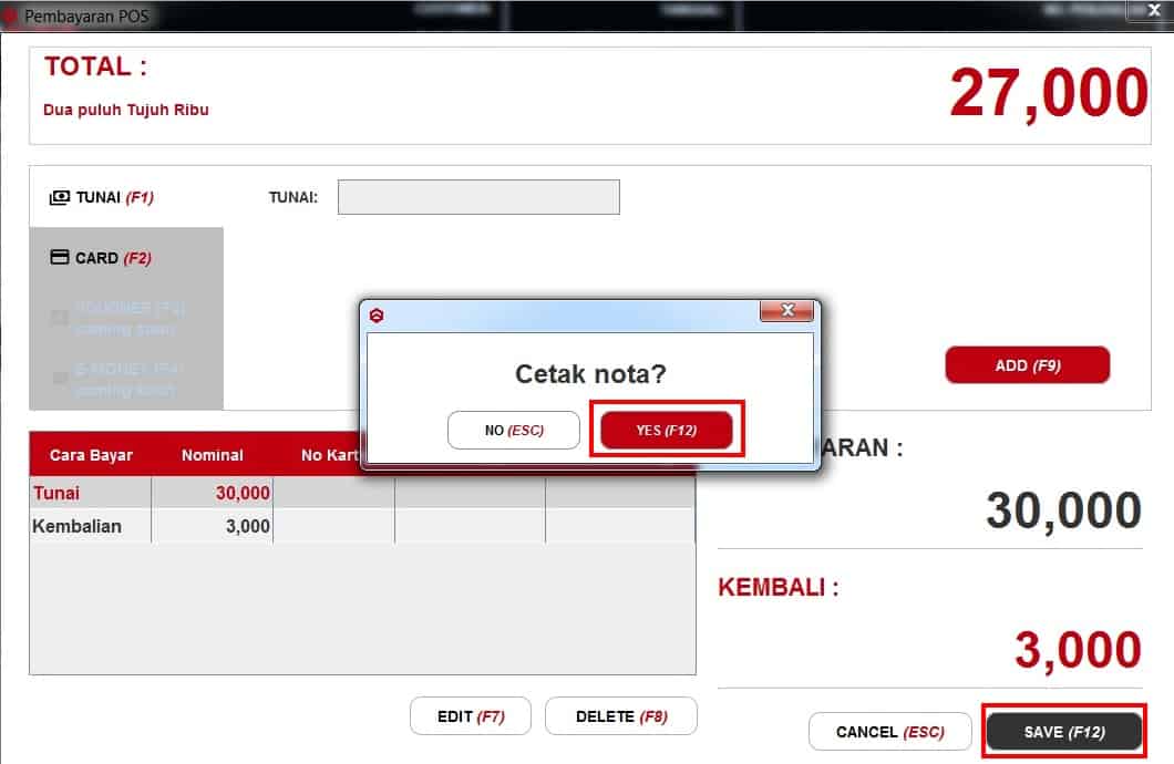 Inpput Transaksi Penjualan Beepos Desktop