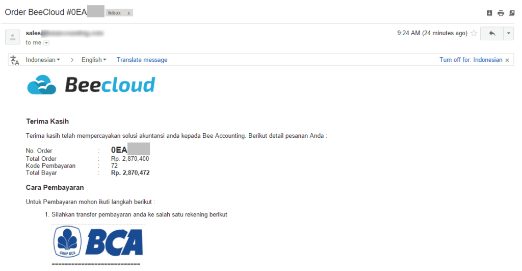 Upgrade Paket Plan Beecloud