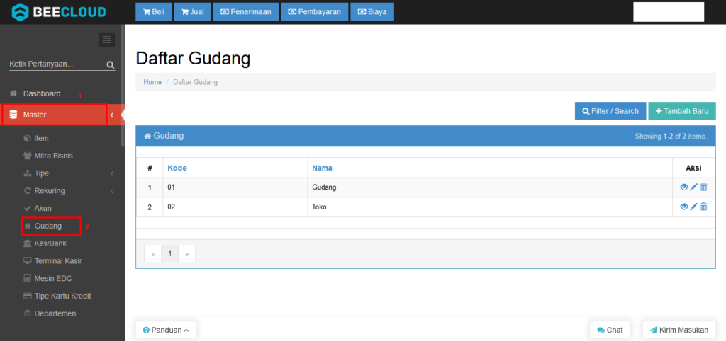 Cara Membuat Master Gudang