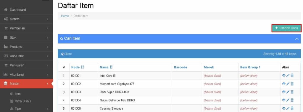 Cara Input B.O.M Untuk Produksi Beecloud