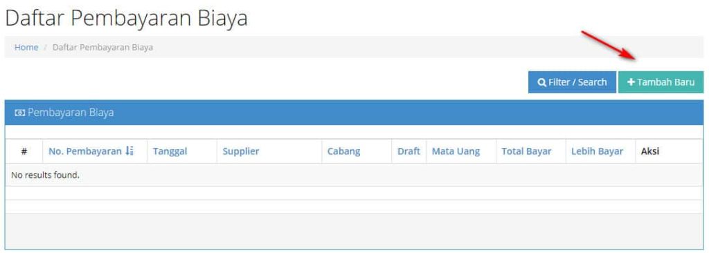 Cara Input Pembayaran Biaya-Biaya Perusahaan