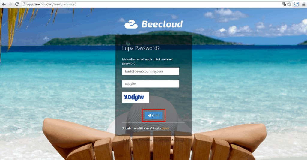 Cara Reset Lupa Password Login APP Beecloud