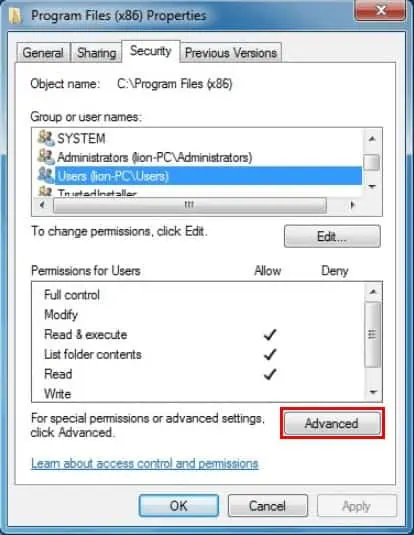 Panduan Memberi Full Control Akses Folder Installasi Beeaccounting
