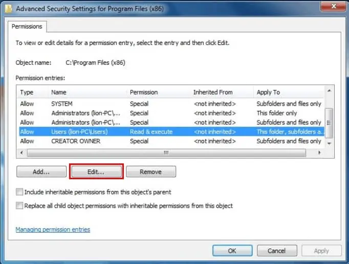 Panduan Memberi Full Control Akses Folder Installasi Beeaccounting