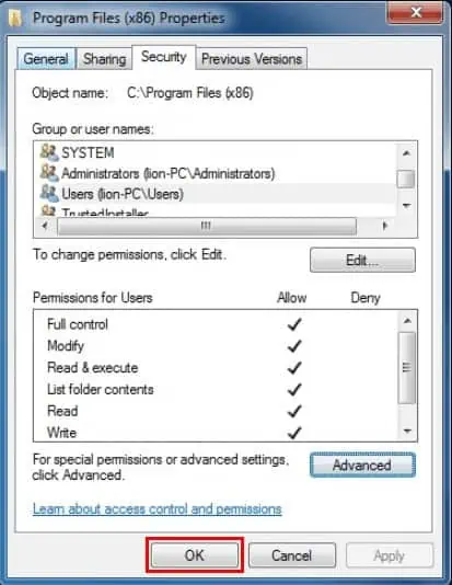 Panduan Memberi Full Control Akses Folder Installasi Beeaccounting