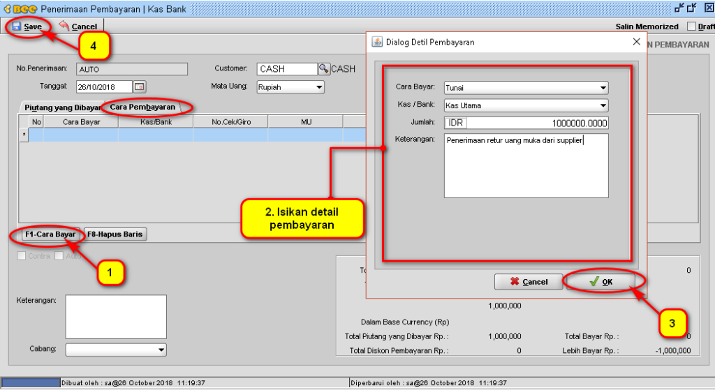 Cara Mengembalikan Uang Muka Supplier