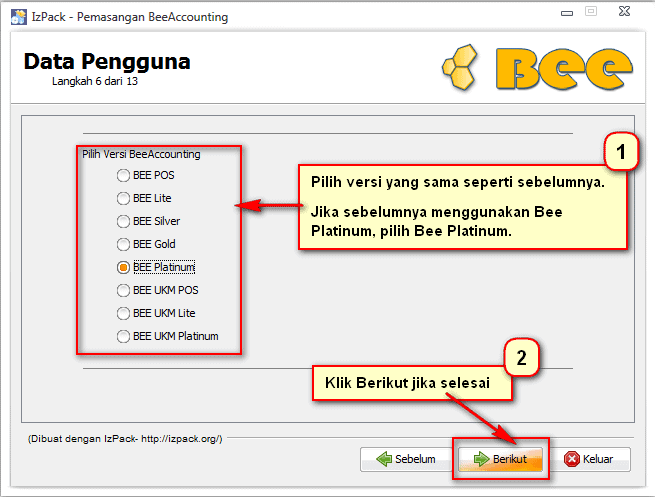 Cara Upgrade BeeAccounting 2.2 ke 2.7