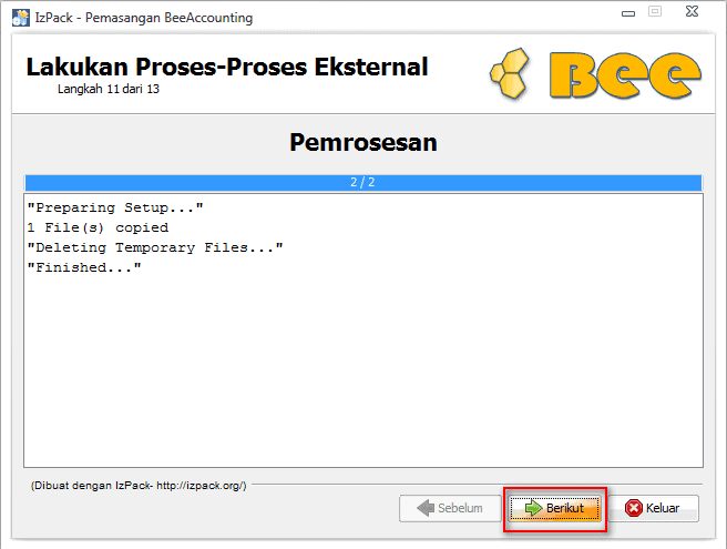 Cara Upgrade BeeAccounting 2.2 ke 2.7