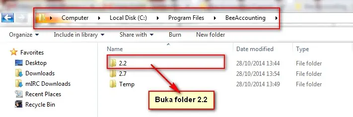 Cara Upgrade BeeAccounting 2.2 ke 2.7