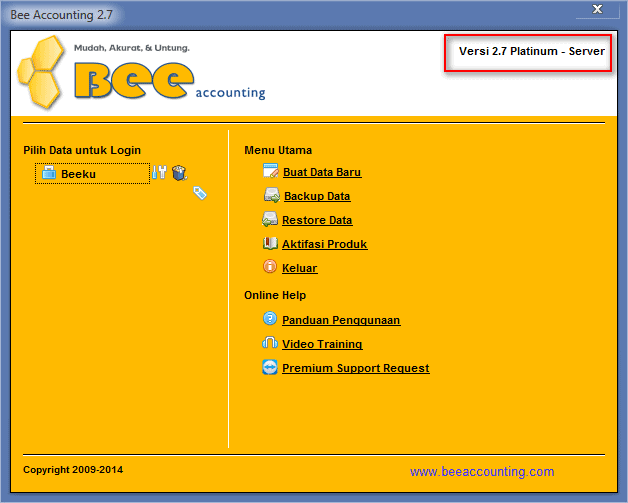 Cara Upgrade BeeAccounting 2.2 ke 2.7