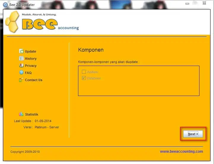 Cara Upgrade BeeAccounting 2.2 ke 2.7