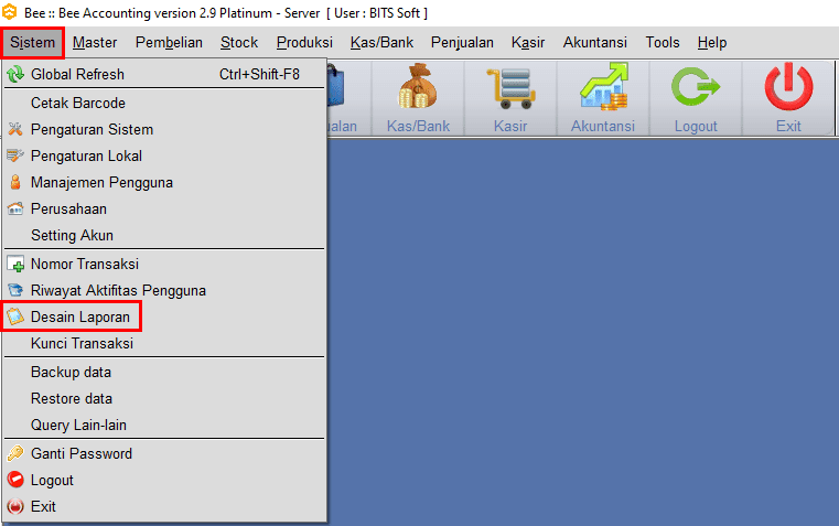 Akses Desain Laporan
