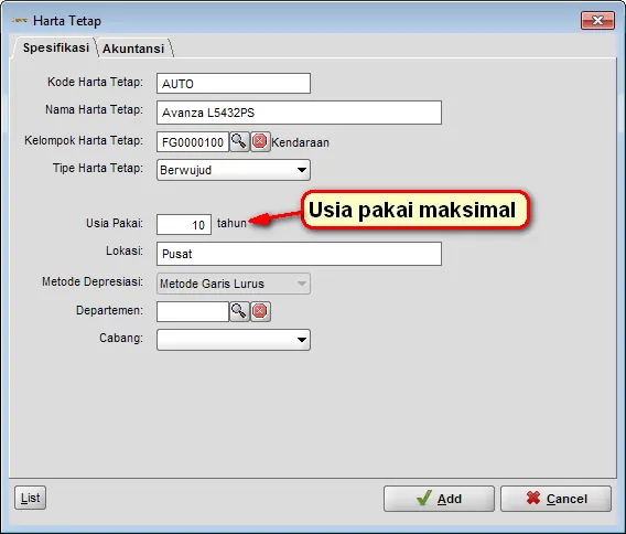 Pembelian Harta Tetap (Fix Asset)