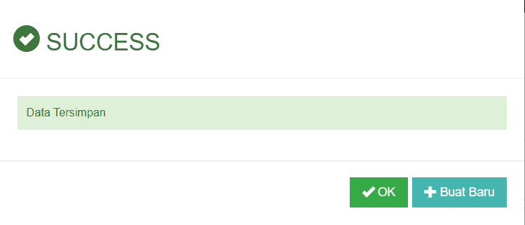 Data Berhasil Tersimpan