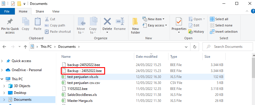 Hasil File Backup