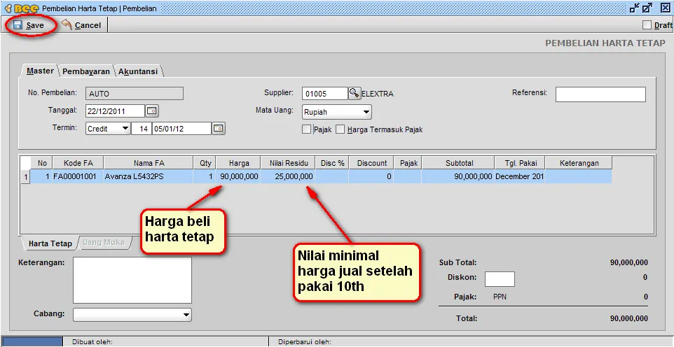 Pembelian Harta Tetap (Fix Asset)