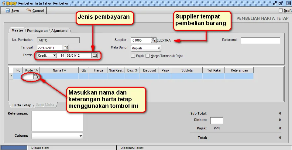 Pembelian Harta Tetap (Fix Asset)