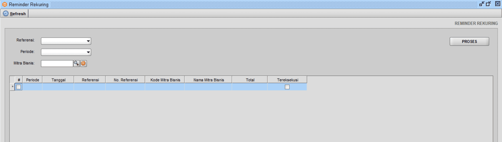 Tampilan Reminder Rekuring