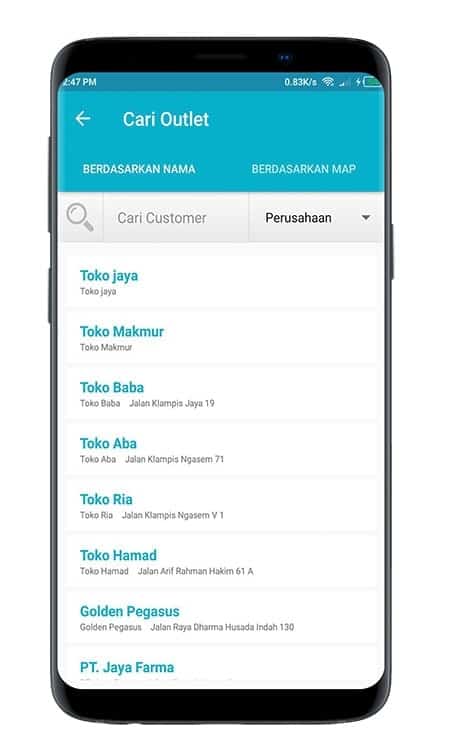 Screenshot SO Mobile Cari Outlet