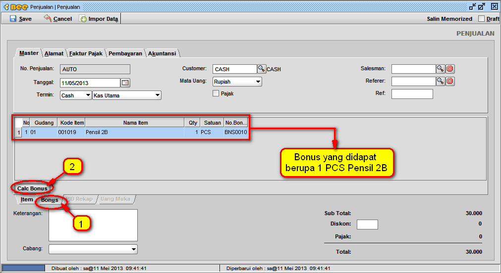Cara Membuat Bonus di BeeAccounting