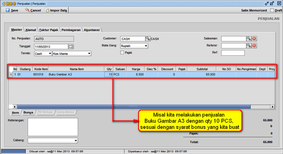 Cara Membuat Bonus di BeeAccounting