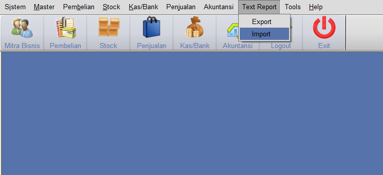 Plugin Import Export Text Report Desain Laporan