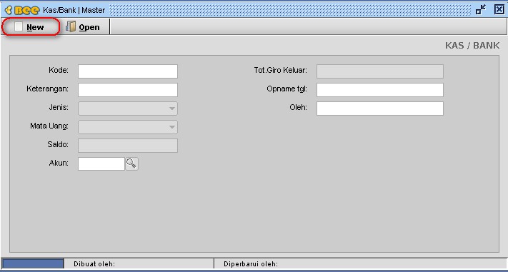 Input Master Kas/Bank