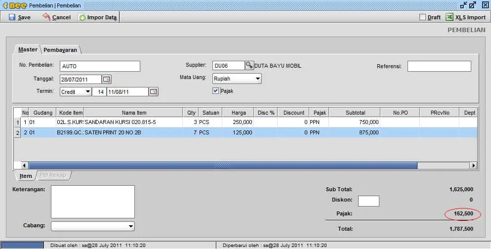 PPN Masukan Beeaccounting