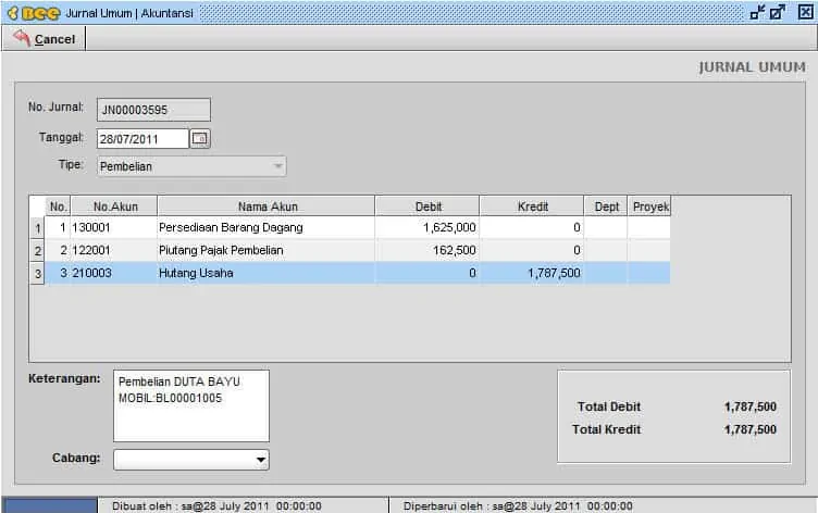 PPN Masukan Beeaccounting