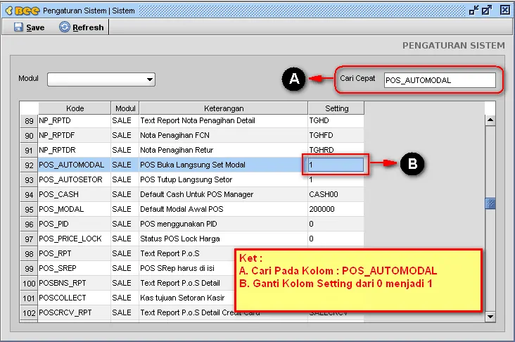 Setting Auto Modal dan Auto Setor Pada Kasir/POS Beeaccounting