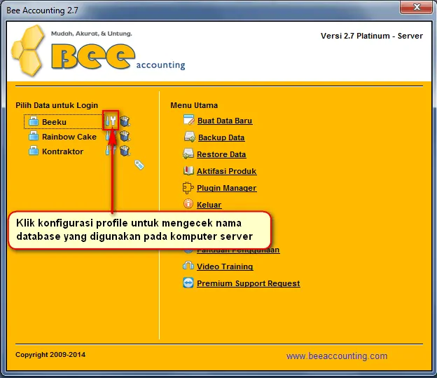 Menghubungkan Bee Accounting Client dengan Server