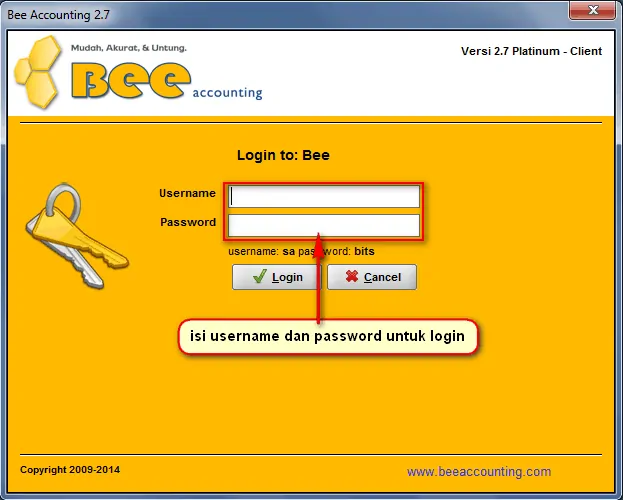 Menghubungkan Bee Accounting Client dengan Server
