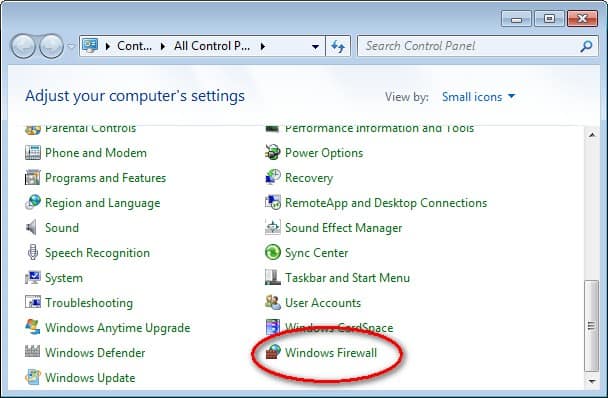 Setting Open Port Firewall di Komputer Server Windows 7