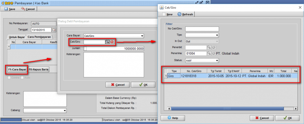 Giro In Customer Digunakan Untuk Pembayaran Hutang Supplier Beeaccounting