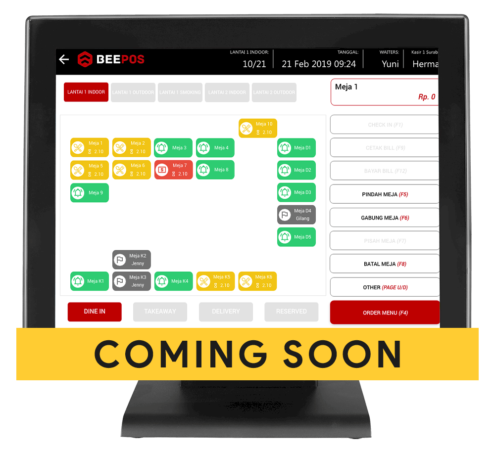 Beepos Resto Manajemen Meja Coming Soon