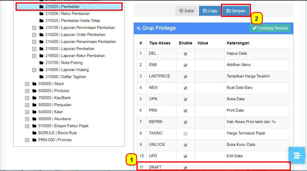 Hak Akses Manajemen Pengguna (Draft) Beecloud