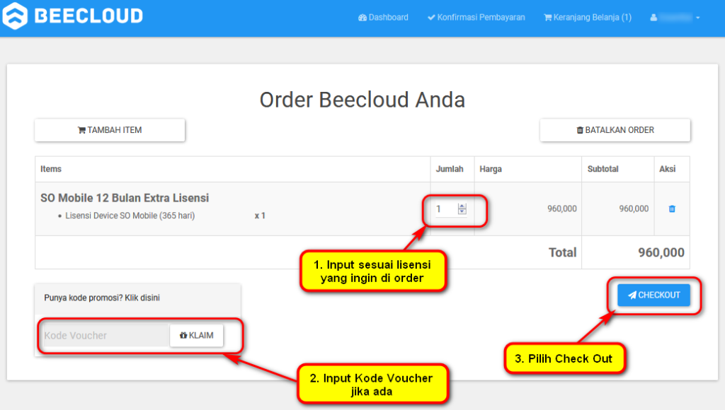 Tambah Extra Lisensi Beecloud Sales Order Mobile (SOM)