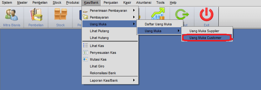 Membuat Uang Muka Supplier/Customer