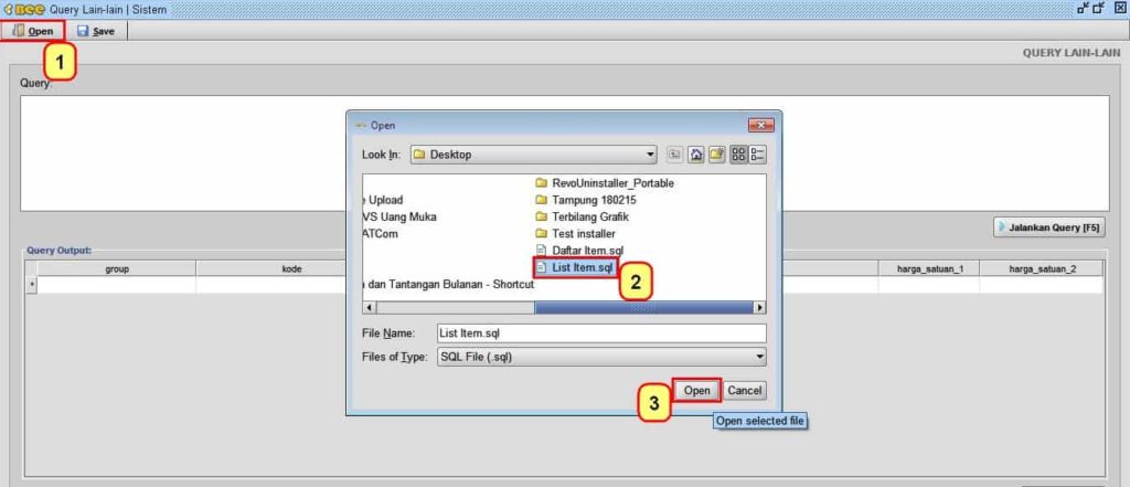 Cara Penggunaan Query Lain-lain BeeAccounting