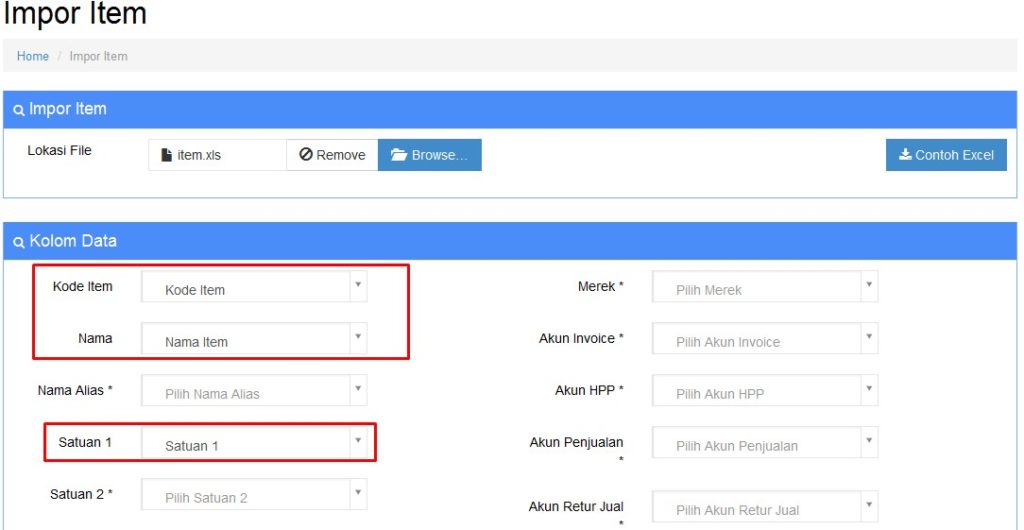 Cara Import Master - Item Beecloud