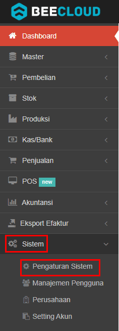Akses Pengaturan Sistem