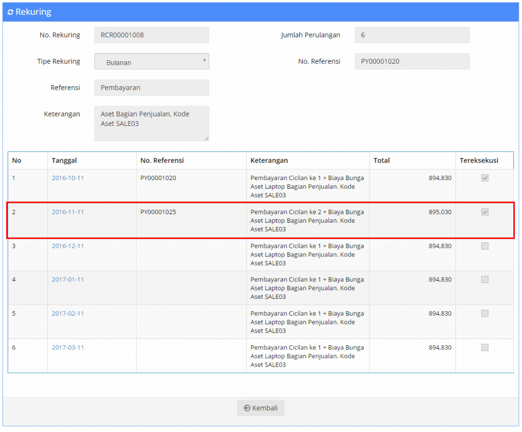 Cara Cepat Membuat Transaksi yang Berulang atau Rekuring