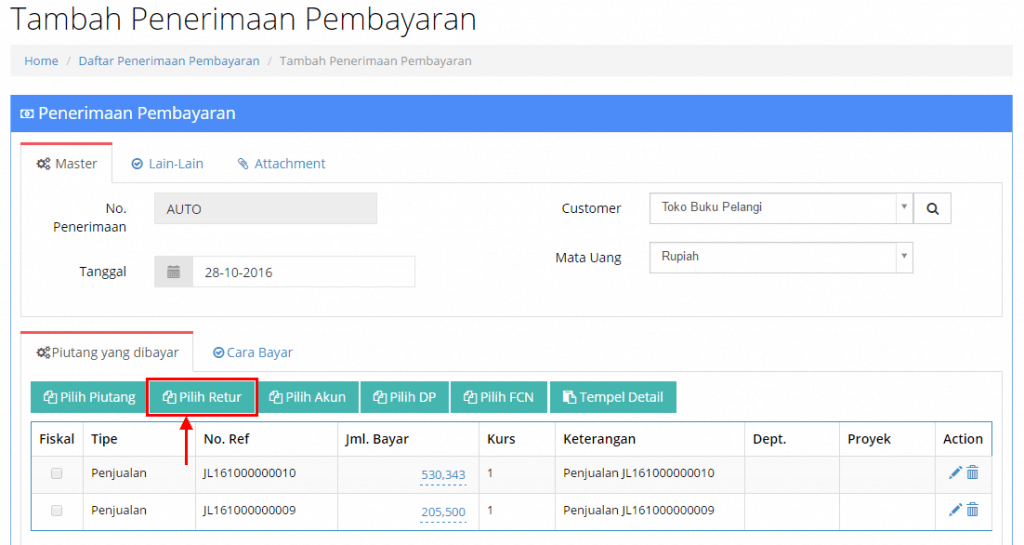 Cara Potong Piutang dengan Retur Penjualan