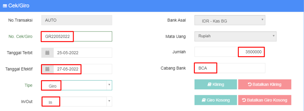 Cara Membuat Cheque dan Giro Beecloud