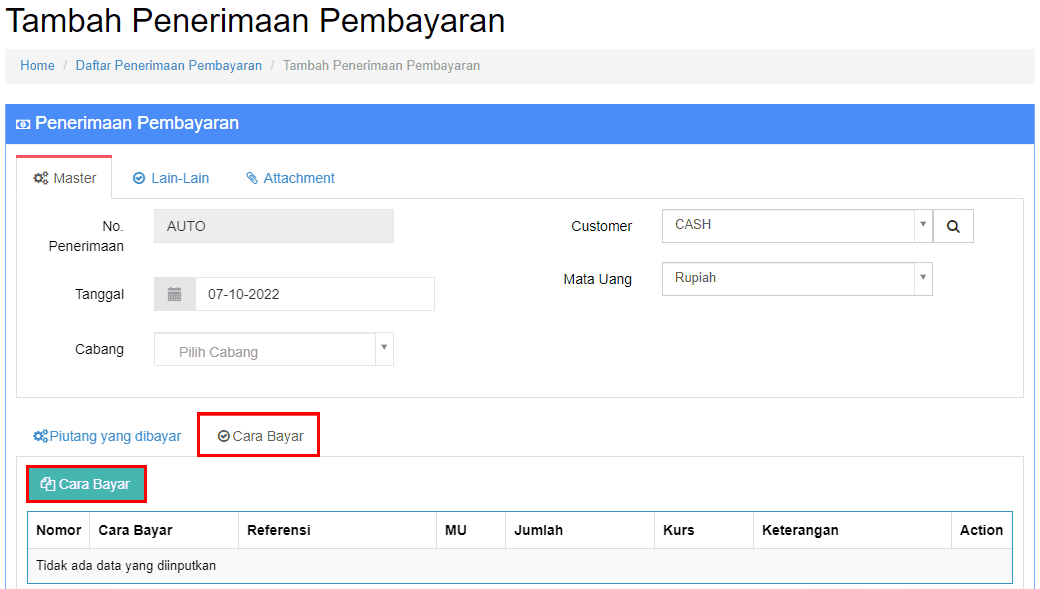 Pilih Cara Bayar